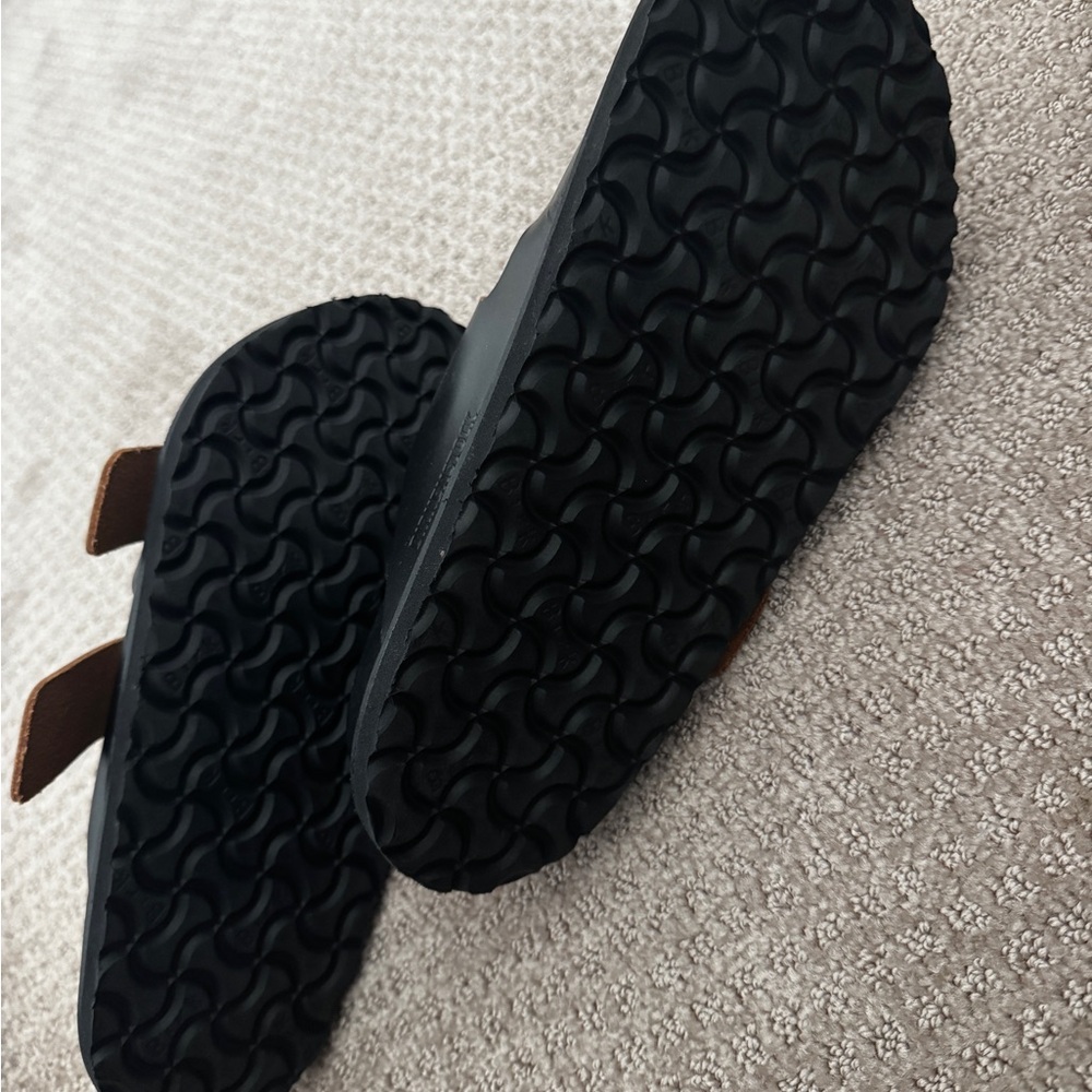 JIL SANDER BIRKENSTOCK Black and Brown Sandals 38 - Picture 3 of 5